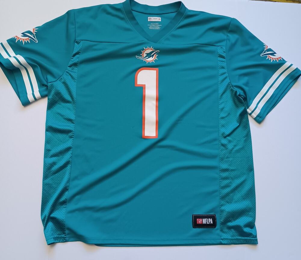 NFL Miami Dolphins Tua Tagoviloa 1 Jersey Mens 2XL NFLPA Team Apparel